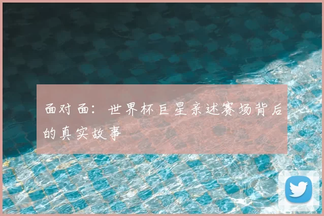 面对面：世界杯巨星亲述赛场背后的真实故事