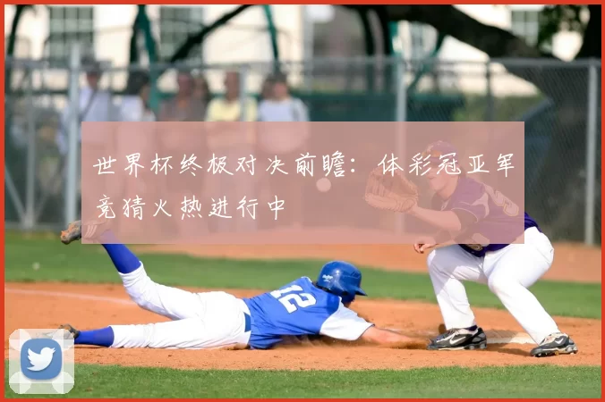 世界杯终极对决前瞻:体彩冠亚军竞猜火热进行中