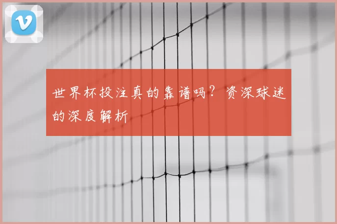 世界杯投注真的靠谱吗?资深球迷的深度解析